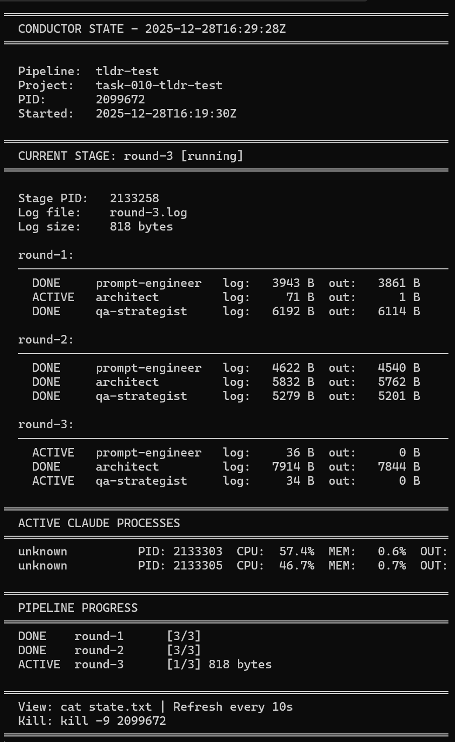 Agent orchestration architecture