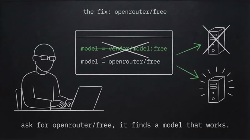 the fix: openrouter/free